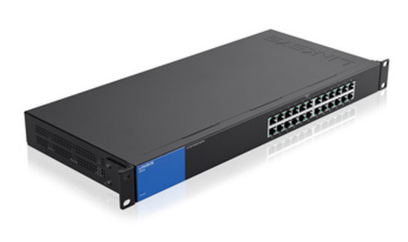 Linksys LGS124 Gigabit Ethernet (10/100/1000) 1U Черный сетевой коммутатор