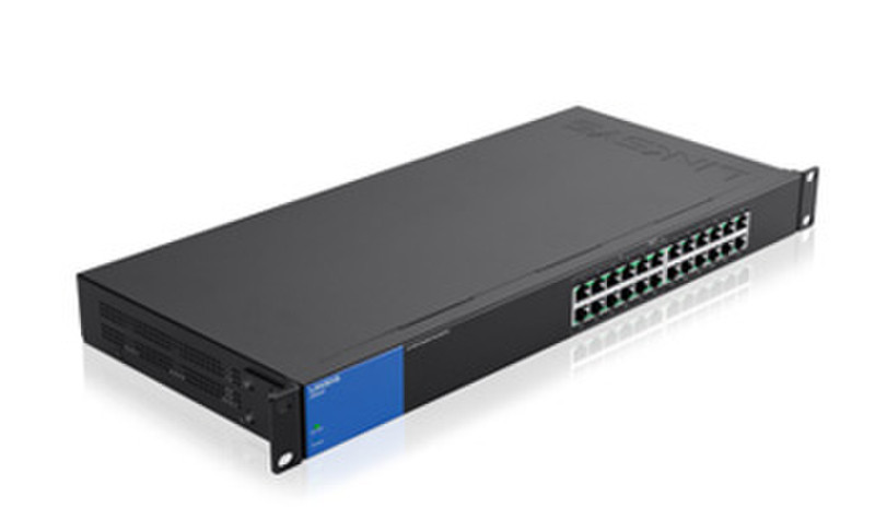 Linksys LGS124P Gigabit Ethernet (10/100/1000) Power over Ethernet (PoE) 1U Black network switch