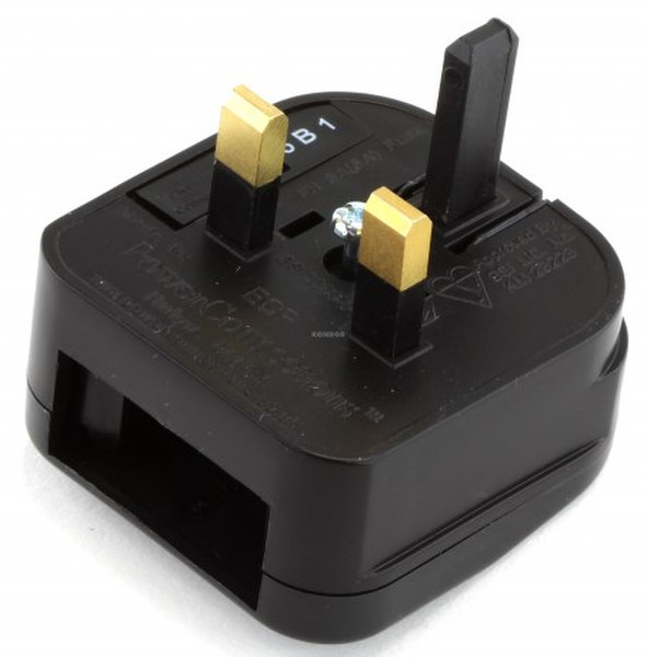 Kondor EUUKADP Type D (UK) Type C (Europlug) Black power plug adapter