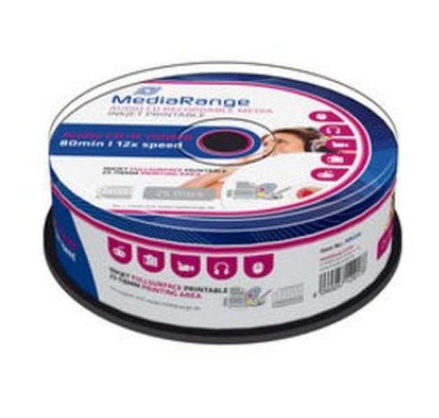 MediaRange MR224 CD-R 700МБ 25шт чистые CD