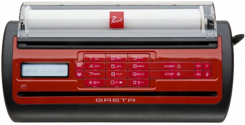 Possio GRETA GSM Fax & Printer Thermodruck 9.6Kbit/s Schwarz, Rot Faxgerät
