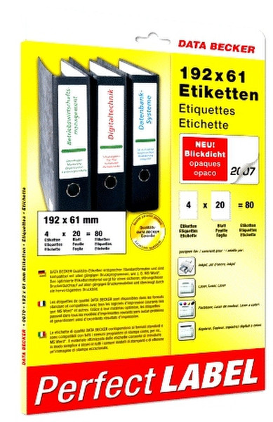 Data Becker Ordner-Etiketten OPAK 80pc(s) self-adhesive label