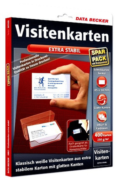 Data Becker Visitenkarten Extra Stabil Spar Pack 400Stück(e) Visitenkarte