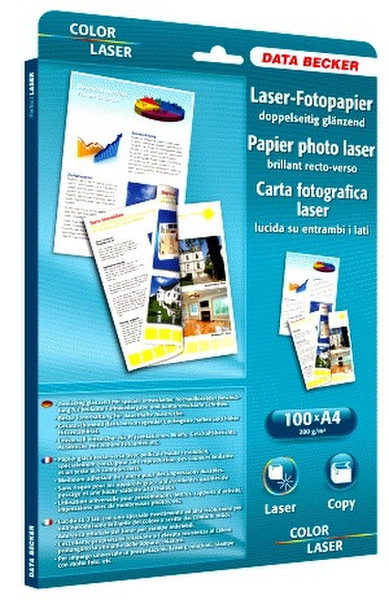 Data Becker Laser-Fotopapier (doppelseitig, glänzend) Fotopapier