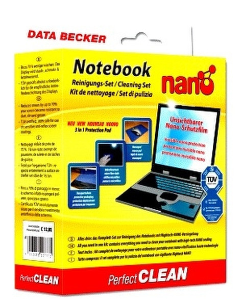 Data Becker Notebook Reinigungs-Set NANO Screens/Plastics Equipment cleansing wet & dry cloths