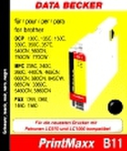 Data Becker B11 schwarz, passend für DCP 150C (LC1000BK/LC970BK) Black ink cartridge