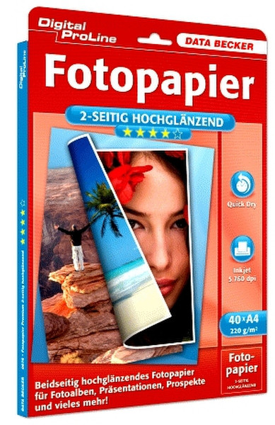 Data Becker Fotopapier 2-seitig hochglänzend photo paper