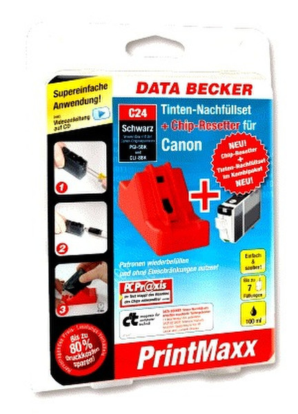 Data Becker Chip-Resetter Canon und Nachfüllset Schwarz für CLI-8 / PGI-5