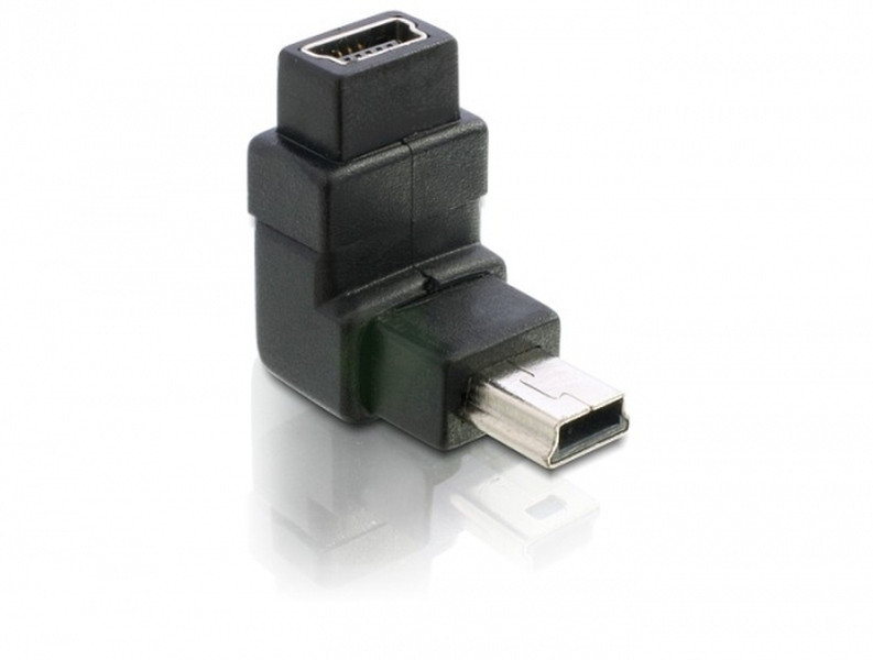 DeLOCK Adapter mini USB-B 5pin 90° mini USB-B mini USB-B Black cable interface/gender adapter
