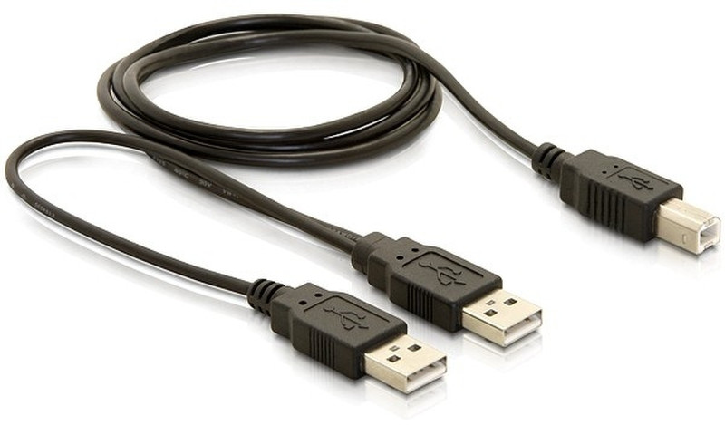 DeLOCK USB-B/USB-A Cable 1м USB B USB A Черный кабель USB