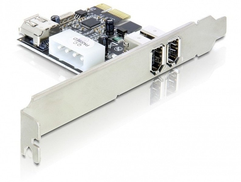 DeLOCK 3-port FireWire PCI Express Card Внутренний IEEE 1394/Firewire интерфейсная карта/адаптер