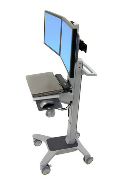 Ergotron Neo-Flex Dual WideView WorkSpace Flachbildschirm Multimedia cart Grau