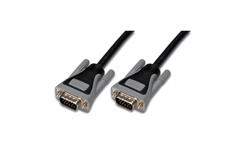 Digitus VGA Monitor Anschlusskabel, HD15 3.0m 3m VGA (D-Sub) VGA (D-Sub) Black VGA cable