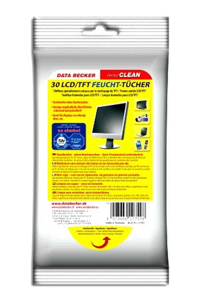 Data Becker 30 TFT/LCD Feucht-Tücher LCD/TFT/Plasma Equipment cleansing wet cloths