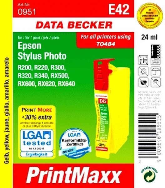 Data Becker E42 (yellow) yellow ink cartridge