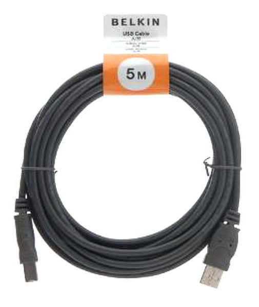 Belkin A/B 5m USB A USB B Schwarz USB Kabel