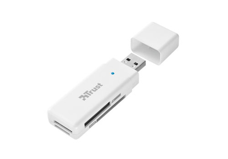 Trust Mini Card Reader for Netbook USB 2.0 Белый устройство для чтения карт флэш-памяти