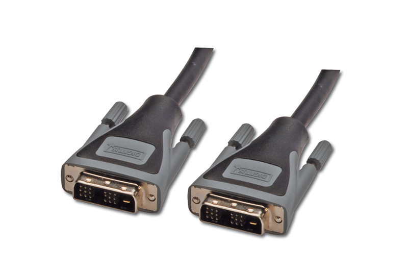Digitus Blister DVI-D cable, 5m 5m DVI-D DVI-D Schwarz DVI-Kabel