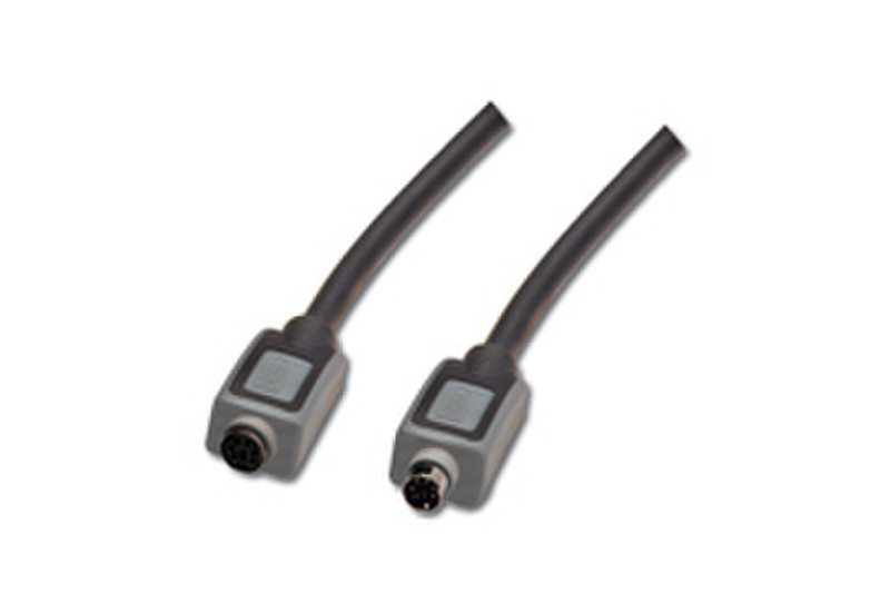 Digitus PS/2 extension cable, MiniDIN 6 2m Black PS/2 cable