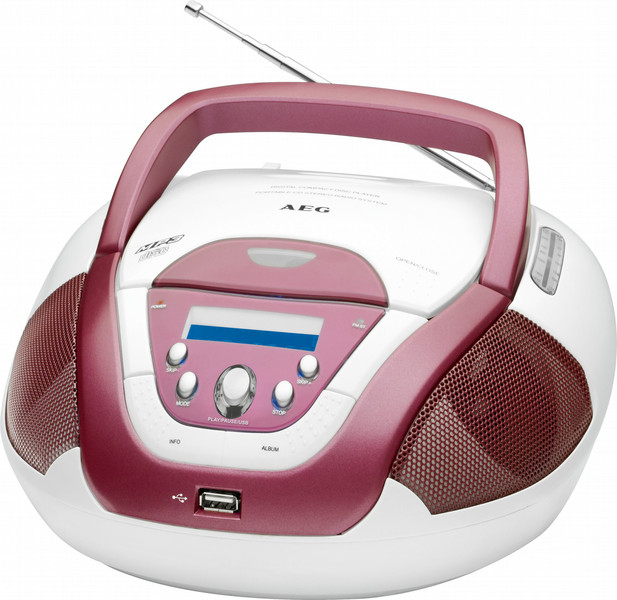 AEG SR 4339 Аналоговый Розовый, Белый CD радио