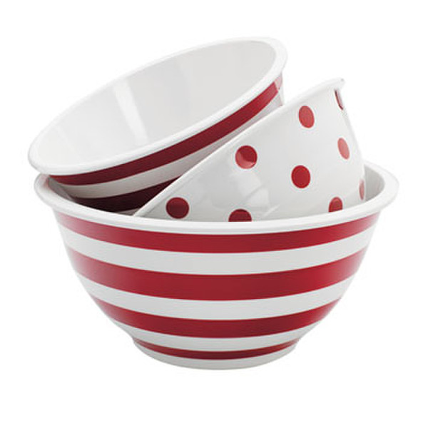 Anchor Hocking Company 92184 Bowl set Круглый Меламин Красный, Белый обеденная миска