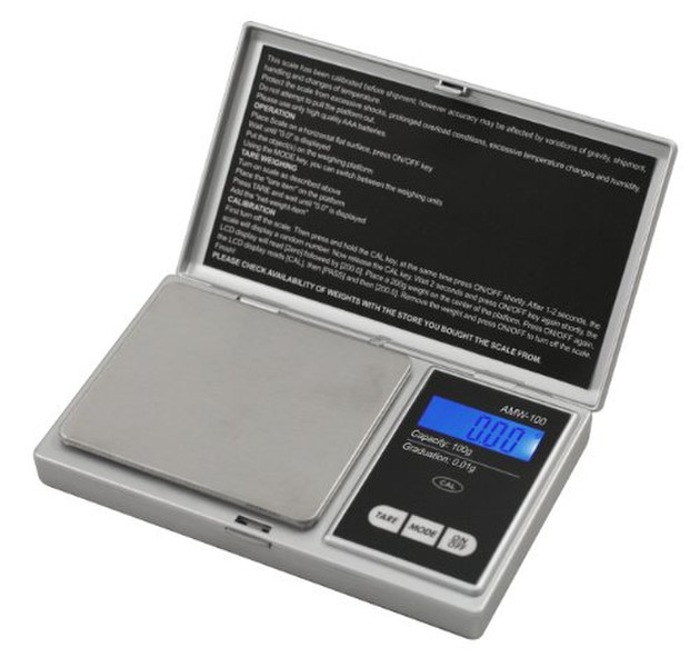 American Weigh Scales AWS-100 Electronic kitchen scale Cеребряный
