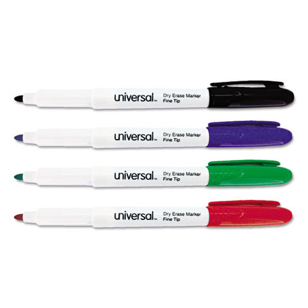 Universal UNV43670 Черный, Синий, Зеленый, Красный 4шт маркер