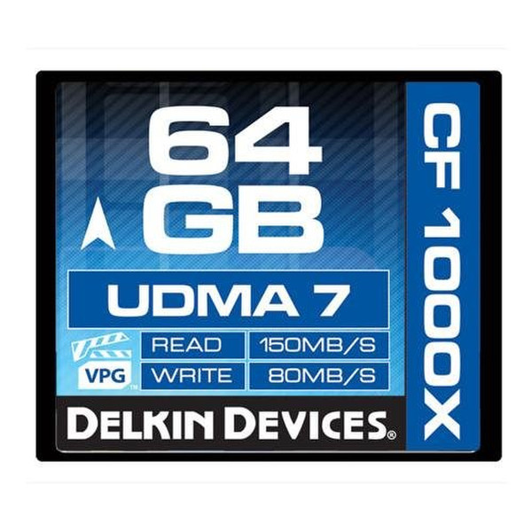 Delkin 64GB CF 1000X UDMA 7 64ГБ CompactFlash карта памяти