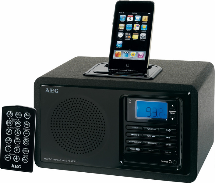AEG MR 4115 Часы Цифровой Черный радиоприемник