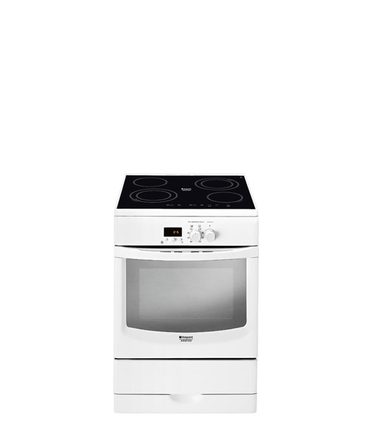 Hotpoint CE6IFA.2 (W) F /HA S Freistehend Induktionskochfeld Schwarz, Weiß Küchenherd