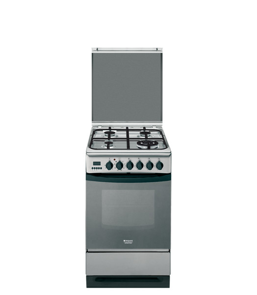 Hotpoint C 35S P6 (X) R /HA Отдельностоящий Gas hob Черный, Нержавеющая сталь кухонная плита