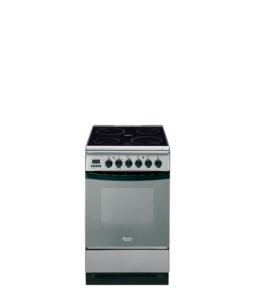 Hotpoint C 3V P6 (X) R /HA S Freestanding Ceramic A Black,Stainless steel cooker