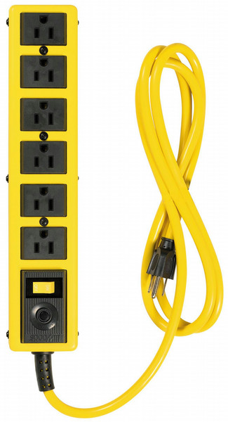Coleman Cable 5139 6AC outlet(s) 1.8m Black,Yellow power extension