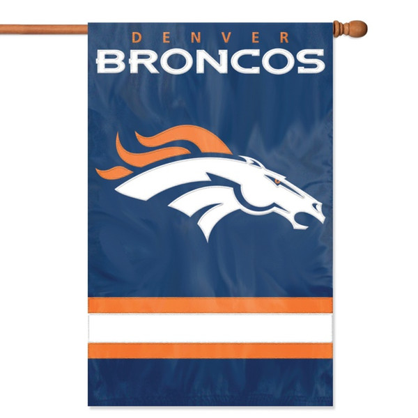 The Party Animal Broncos Applique Banner Flag