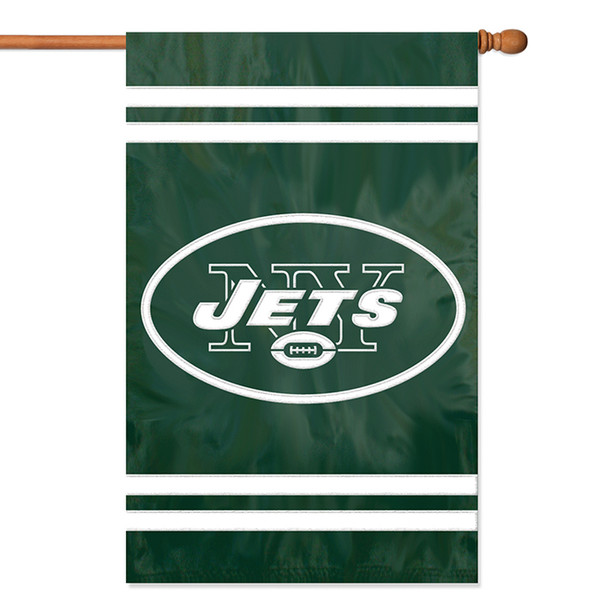 The Party Animal NY Jets Applique Banner Flag