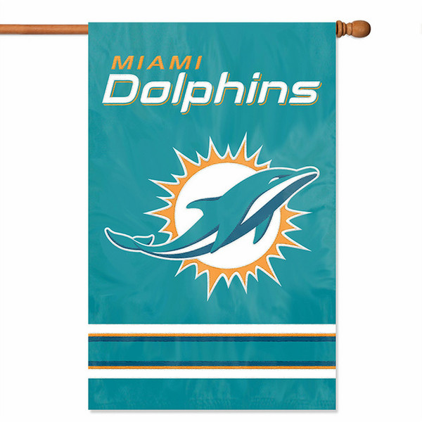 The Party Animal Dolphins Applique Banner Flag