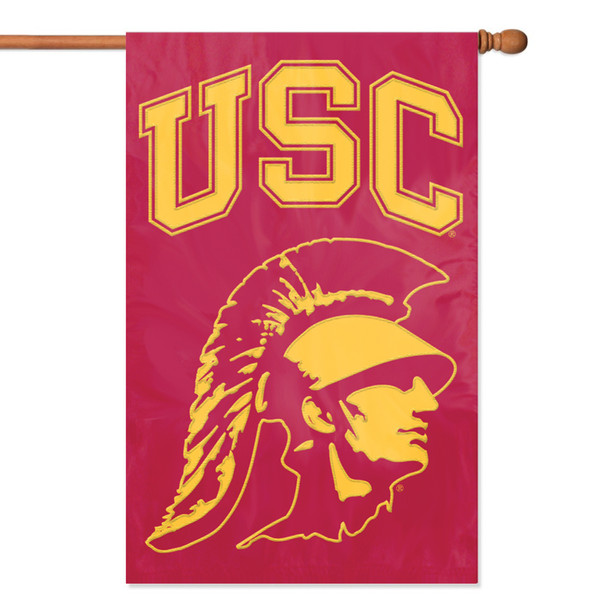 The Party Animal USC Trojan Head Applique Banner Flag