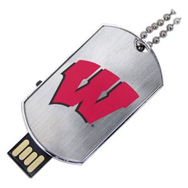 US Digital 8GB Wisconsin Badgers 8ГБ USB 2.0 Cеребряный USB флеш накопитель