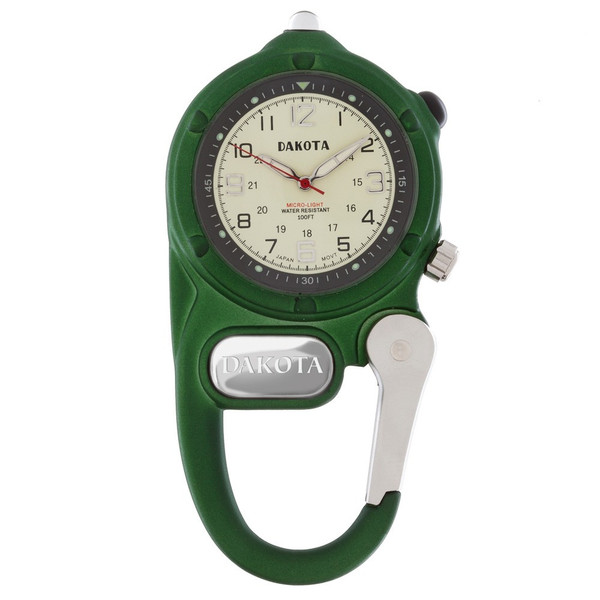 Dakota Watch Company Mini Clip Microlight Clip Unisex Quartz Green