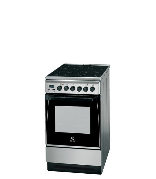 Indesit KN3C65A(X)/CZ Freestanding Ceramic A Black,Stainless steel cooker