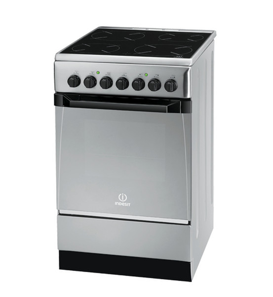 Indesit KN3C61A(X)/CZ Freestanding Ceramic A Black,Stainless steel cooker