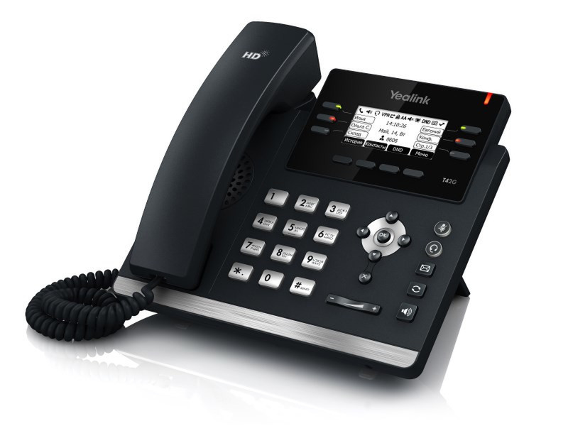 Yealink SIP-T42GN Wired handset LED Black IP phone