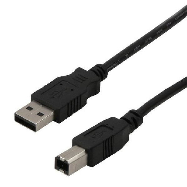 MCL 5m USB A/USB B 5м USB A USB B Черный кабель USB