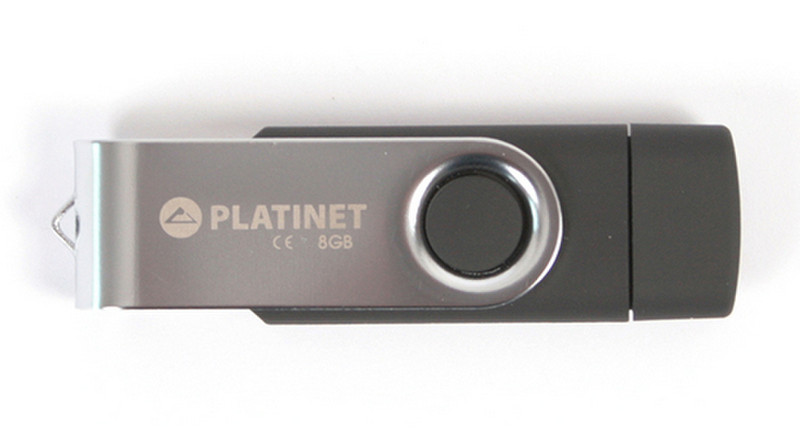Platinet USB 2.0 ProLine BX-Depo 16GB + microUSB 8GB USB 2.0 Schwarz, Chrom USB-Stick
