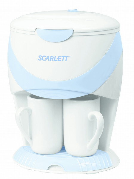 Scarlett SC-1032 Drip coffee maker 0.25L 2cups Blue,White