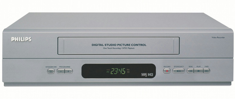 Philips VR150/02 Серый кассетный видеомагнитофон/плеер