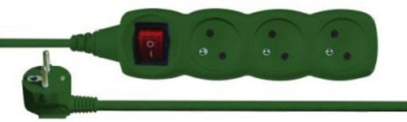 Emos P1313Z 3AC outlet(s) 250V 3m Green surge protector
