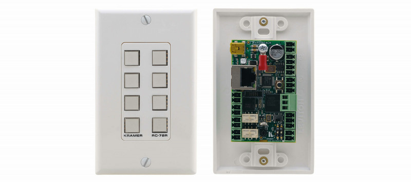 Kramer Electronics RC-78R Verkabelt Drucktasten Grau, Weiß Fernbedienung