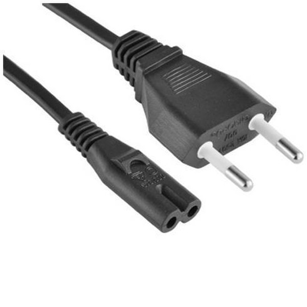 Nilox 1.8m CEI 23-16/VII - IEC C7 M/F 1.8m Power plug type L C7 coupler Black power cable