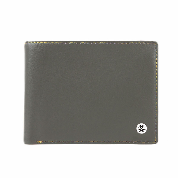 Crumpler Big Trust Male Leather,Nylon Grey,Yellow wallet
